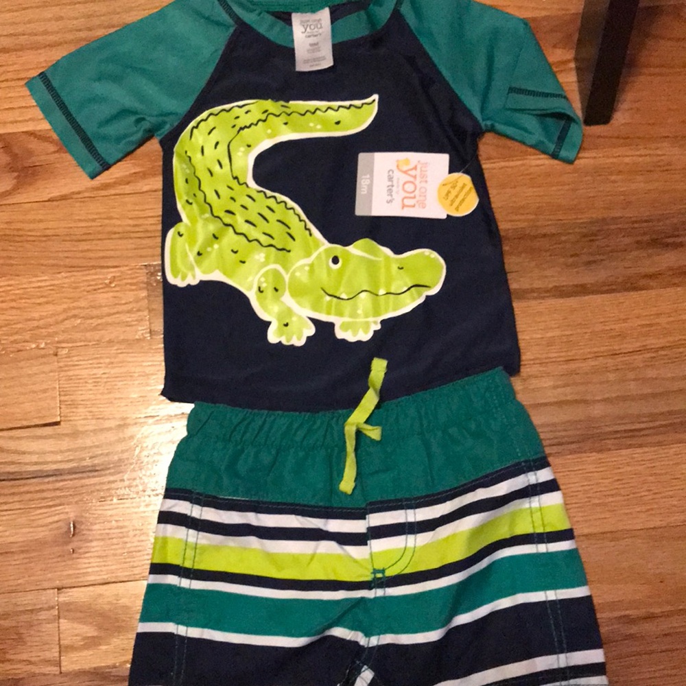 NWT Carter’s 18m spf shirt and board shorts